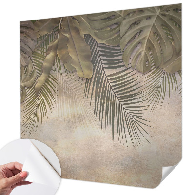 Papier peint chambre adulte cocooning Tropické listy
