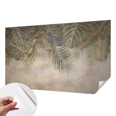Papier peint chambre adulte cocooning Tropické listy