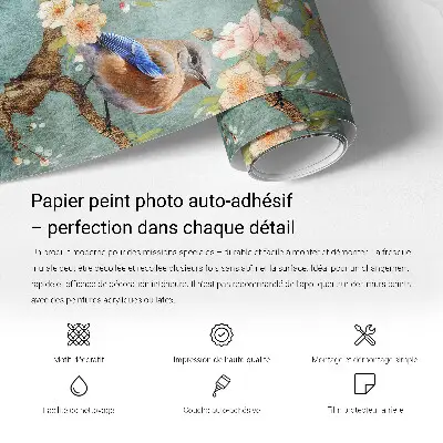 Papier peint photo sur tissu non tissé fleurs insectes