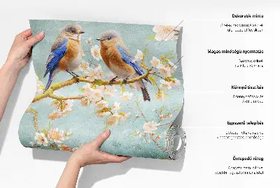 Papier peint photo sur tissu non tissé fleurs insectes