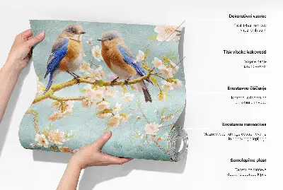 Papier peint photo sur tissu non tissé fleurs insectes