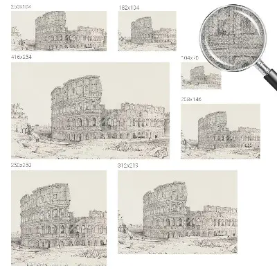 Papier peint photographique sur tissu non tissé ruines antiques