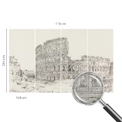 Papier peint photographique sur tissu non tissé ruines antiques