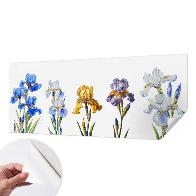 Papier peint photo sur tissu non tissé fleurs d'iris