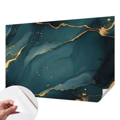 Papier peint photo imprimé sur tissu non tissé abstraction bleu foncé