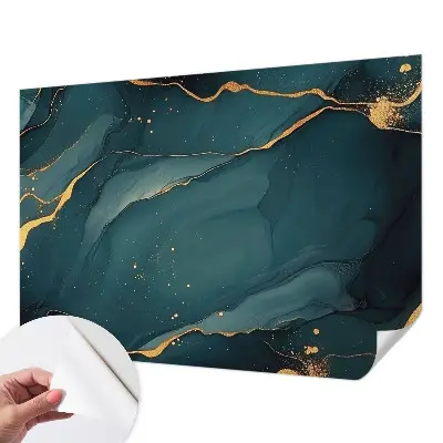 Papier peint photo imprimé sur tissu non tissé abstraction bleu foncé