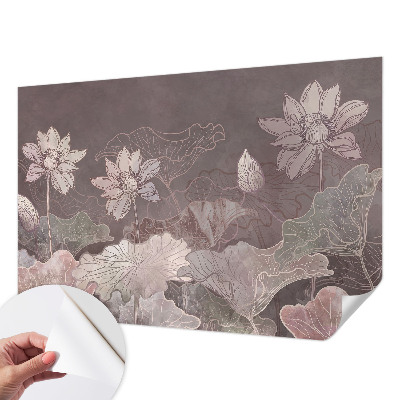 Déco papier peint salon Pokojná botanika