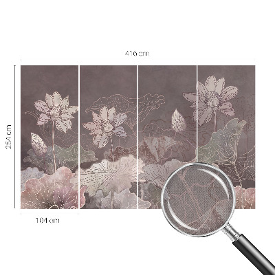 Déco papier peint salon Pokojná botanika