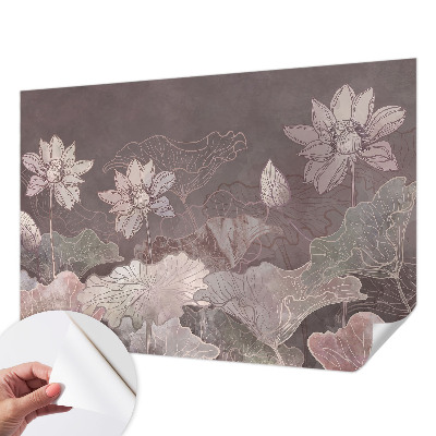 Déco papier peint salon Pokojná botanika