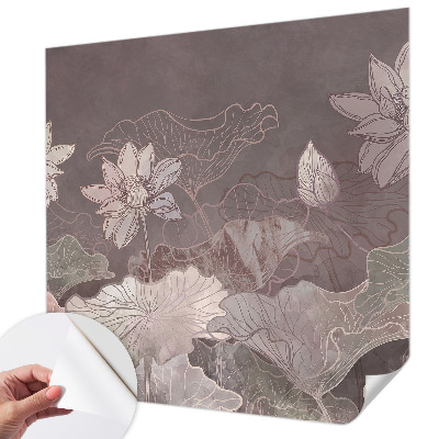 Déco papier peint salon Pokojná botanika