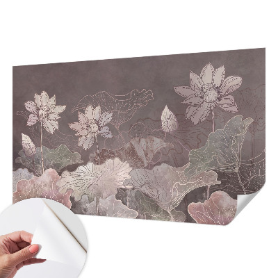 Déco papier peint salon Pokojná botanika