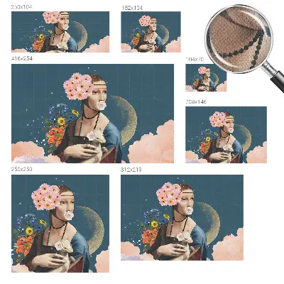Papier peint intissé imprimé élégance florale