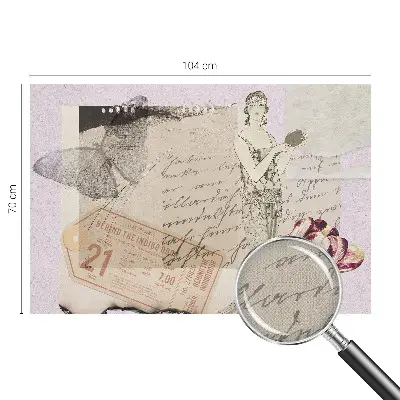 Papier peint photo imprimé sur tissu non tissé collage nostalgique