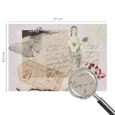 Papier peint photo imprimé sur tissu non tissé collage nostalgique