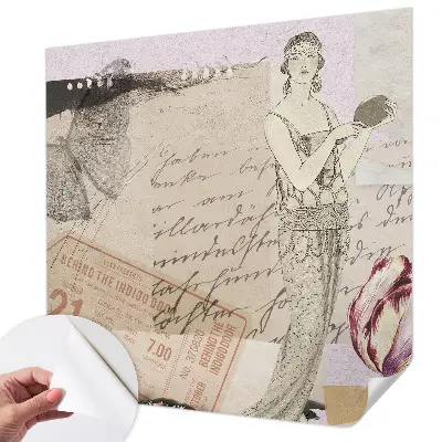 Papier peint photo imprimé sur tissu non tissé collage nostalgique