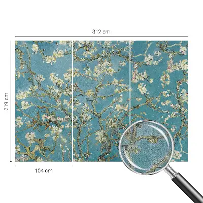 Papier peint photo sur tissu non tissé branches fleuries