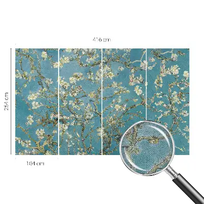 Papier peint photo sur tissu non tissé branches fleuries
