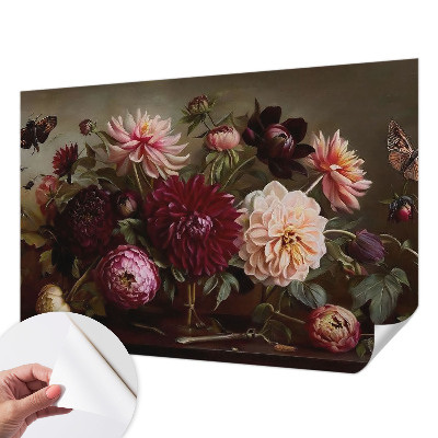 Papier peint tête de lit chambre adulte Kvetinová majestátnosť