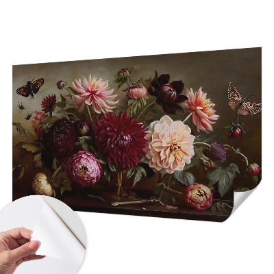 Papier peint tête de lit chambre adulte Kvetinová majestátnosť