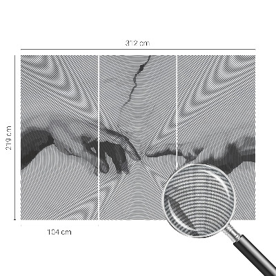Papier peint tendance chambre adulte Hypnotické ruky
