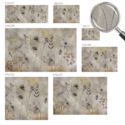 Papier peint photo imprimé sur tissu non tissé Fleurs délicates