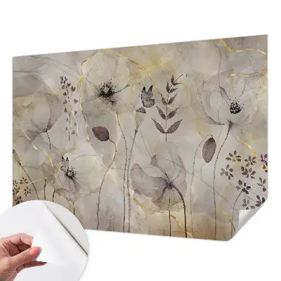 Papier peint photo imprimé sur tissu non tissé Fleurs délicates