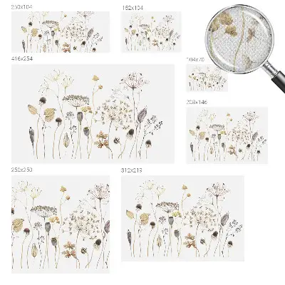 Papier peint intissé fleurs sauvages