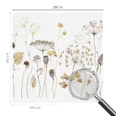 Papier peint intissé fleurs sauvages