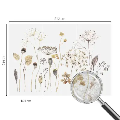 Papier peint intissé fleurs sauvages