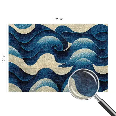Papier peint photographique intissé Vagues bleues
