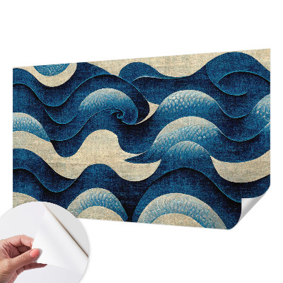 Papier peint chambre adulte cocooning Modré vlny
