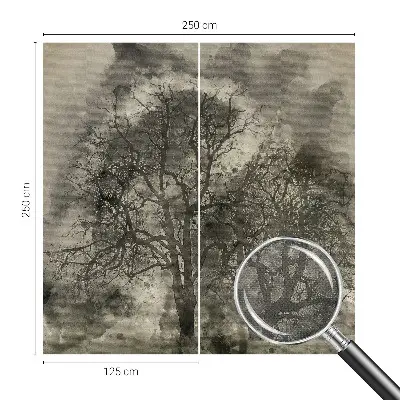 Papier peint photographique sur tissu non tissé Arbres mystérieux