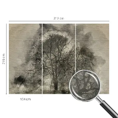 Papier peint photographique sur tissu non tissé Arbres mystérieux