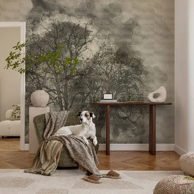 Papier peint photographique sur tissu non tissé Arbres mystérieux