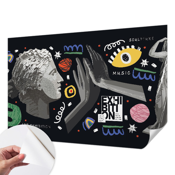 Papier peint tête de lit chambre adulte Farebná výstava
