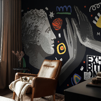 Papier peint tête de lit chambre adulte Farebná výstava
