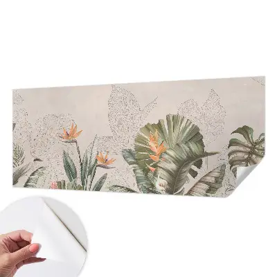 Papier peint photographique sur tissu non tissé fleurs tropicales