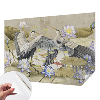 Papier peint chambre garçon Vtáky a ľalie