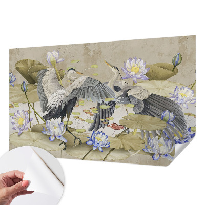 Papier peint chambre garçon Vtáky a ľalie