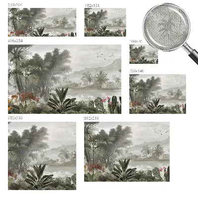 Papier peint intissé oasis tropicale