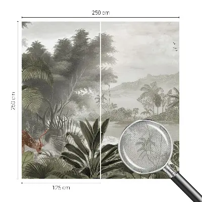 Papier peint intissé oasis tropicale
