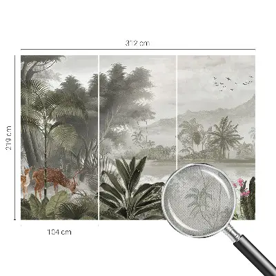 Papier peint intissé oasis tropicale