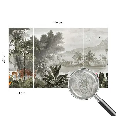 Papier peint intissé oasis tropicale