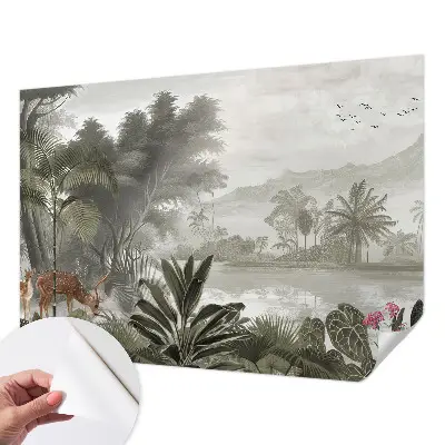 Papier peint intissé oasis tropicale