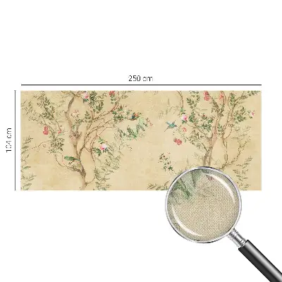 Papier peint photographique sur tissu non tissé accents floraux
