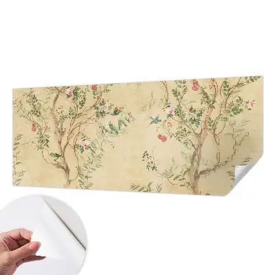 Papier peint photographique sur tissu non tissé accents floraux