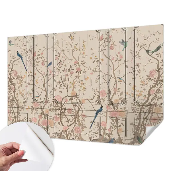 Papier peint photo grand format pour le mur Oiseaux et fleurs