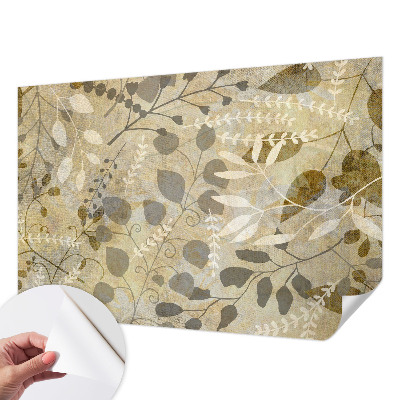Déco papier peint salon Listy vetvičky