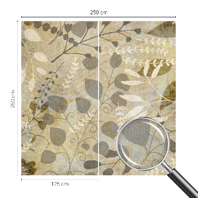 Déco papier peint salon Listy vetvičky