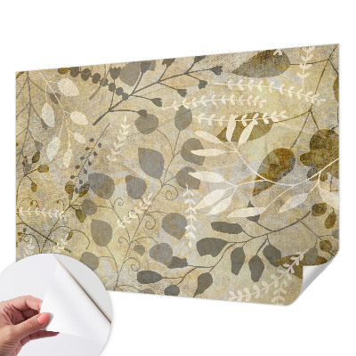 Déco papier peint salon Listy vetvičky